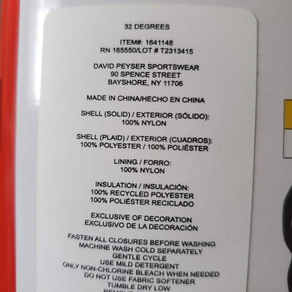 32 Degrees Dog Jacket New Size Medium M Black and Red Plaid - Picture 4 of 8